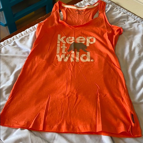 BNWOT Columbia racerback tank top in bright coral - Picture 1 of 3